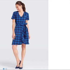 NWOT Draper James Buffalo Plaid Wrap Dress